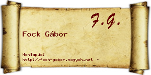 Fock Gábor névjegykártya