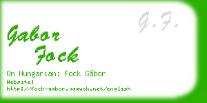 gabor fock business card